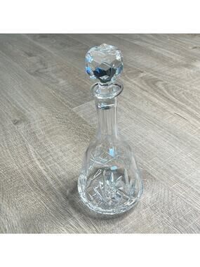 ILLUSIONS Handcut Handblown Samobor Crystal  Decanter Yugoslavia 11.5"